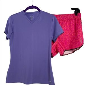 Reebok Women’s Shorts and Tee Sz M